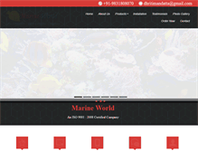 Tablet Screenshot of marineworldindia.com